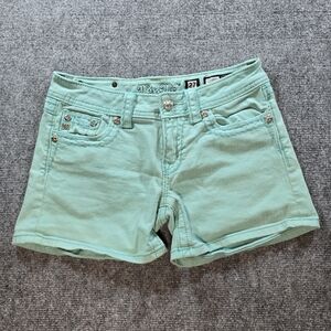 Miss Me Women's Mint Green Shorts